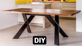 Metalworking Project  diy dining table  woodworking [upl. by Bette]