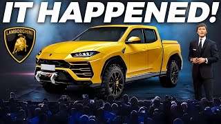 Lamborghini CEO Reveals ALL NEW Pickup Truck amp SHOCKS The Entire Car Industry [upl. by Yelrehs]