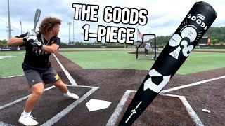 Hitting with the 2022 DeMarini The Goods 1piece  BBCOR Baseball Bat Review [upl. by Jr]