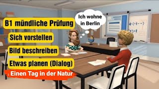 Mündliche Prüfung deutsch B1  sich vorstellen Bild beschreiben und gemeinsam etwas planen Dialog [upl. by Adnalor]