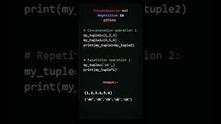 Concatenation and Repetition in python coding programminglanguage codinglover [upl. by Inilahs]