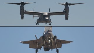 F35 vs V22 Miramar Airshow Spin and highspeed pass 2024 4K 60fps [upl. by Ellswerth]