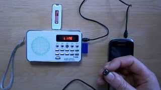 Review miniradio T205  MP3 Radio SD MicroSD USB [upl. by Navert]