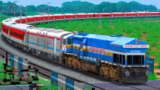 Train High Speed Crossing in Railway Gate  BUMPY RAILROAD  Train Simulator  Railwork  NTG GAMING [upl. by Greeson262]