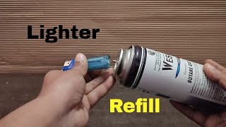 How to refill a disposable lighter  How refill a lighter at home [upl. by Retnyw]