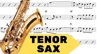 🔴 Top 10 Most Popular Tenor Saxophone Backing Track Sheet Music for only Tenor Sax [upl. by Aikenahs]