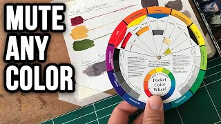 How I Mute Watercolors Desaturate Technique [upl. by Nalac]