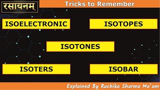 isotopes isobars isotones explained in easy terms by Ruchika SHarma Rasayanam vtsir chemistry [upl. by Cassella]