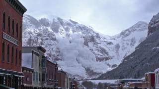 Avalanche Triggered from Colorados Ajax Peak [upl. by Saleme]