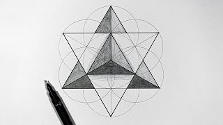 Drawing a Star Tetrahedron  Real Time Sacred Geometry Tutorial [upl. by Eicirtap]