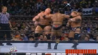 The Rock vs Triple H vs Brock Lesnar Global Warning 2002 Highlights HQ [upl. by Panta]