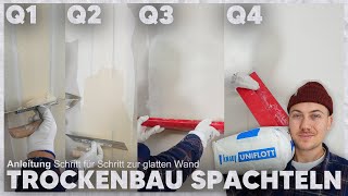 TROCKENBAU Q1Q4 spachteln einfach erklärt die BESTE ANLEITUNG die du anschauen kannst 👷🏼‍♂️ [upl. by Berthe252]