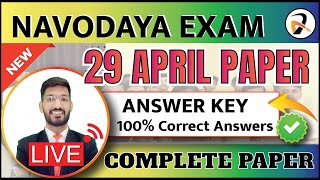 Navodaya Paper Answer key 2023 Class 6  JNVST Paper Answer Key  Navodaya English Paper Solution [upl. by Adaha]