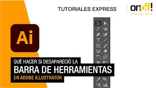 Cómo mostrar la barra de Herramientas de Adobe Illustrator [upl. by Denie]