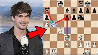 Unbelievable Chess Move by Jorden van Foreest – Knight Sacrifice [upl. by Laurent]