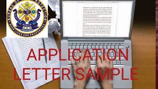 BFP APPLICATION LETTER SAMPLE GUIDEFORMAT AND COVER PAGE BFP NEW APPLICANTSpart 1 [upl. by Sukey]