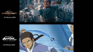 Avatar  The Last Airbender Katara VS Pakku Scene Comparison  2005  2024 [upl. by Dottie]