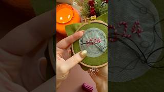 Stay tuned for part 2 of this 2024 Christmas ornament🤍 embroidery handmadegifts [upl. by Yekcir]