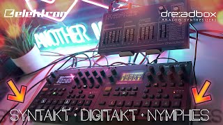 ELEKTRON SYNTAKT  DIGITAKT  DREADBOX NYMPHES  TECHNO PATTERN [upl. by Naejamron655]