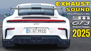 New 2025 Porsche 911 9922 GT3 Weissach Package Exhaust Sound [upl. by Fokos]