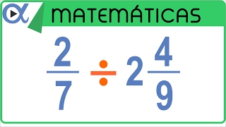 ➗ DIVISIÓN de una FRACCIÓN PROPIA entre una FRACCIÓN MIXTA [upl. by Felton488]