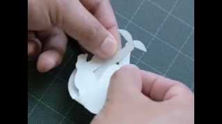 How to make a Kirigami Stork and Baby Popup Card [upl. by Lanna]