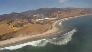 Long EZ Formation Flight from Santa Ynez over Hollister Ranch with Capt Charlie Plumb and Eric Cobb [upl. by Minnie31]