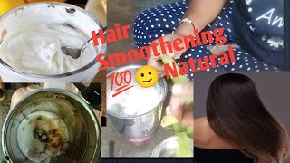 Hair Smoothening at Home Just only 5 ingredients ke sath🤷🤷🤗🙂💯 [upl. by Rednaskela]