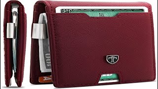 TRAVANDO Mens Slim Wallet with Money Clip AUSTIN RFID Blocking Bifold Credit Card Holder for Men [upl. by Bloem]