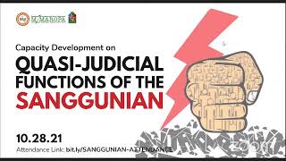 Capacity Development on the Quasi Judicial Functions of the Sanggunian [upl. by Rubia]