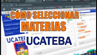 seleccionar materia en UCATEBA [upl. by Osmond]