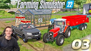 PREMIERE SERRES et MOD SUR FARMING SIMULATOR 22  Carrière Suivie 3 [upl. by Wernsman]