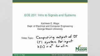 Output of DT LTI system for exponential input [upl. by Kilan]