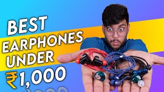 Top 5 Best Earphones under 1000 rs  Best Wired earphones under 1000 in 2023 [upl. by Ellienad]