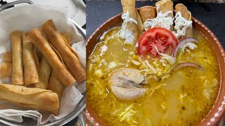 Consomé De Pollo y Tacos Dorados Receta Estilo Guerrero FÁCIL y DELICIOSA [upl. by Heyes749]