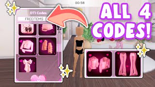 ALL 4 CODES For FREE ITEMS In DRESS TO IMPRESS ROBLOX [upl. by Okorih]