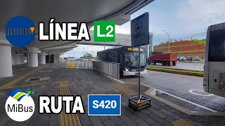 Metro de Panamá L2 MiBus S420 Intercambiador de Buses Nuevo Tocumen → Parque Urracá [upl. by Nelleoj]