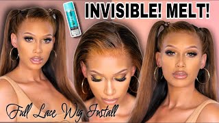 10x HOLD 😱 MELT Lace Like a Pro 🔥SCALP Full Lace Wig Kiss Colors Lace Bond Adhesive Wig Install [upl. by Acirtap]