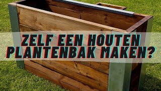 IN 9 STAPPEN ZELF EEN HOUTEN PLANTENBAK MAKEN Maak Goedkoop Een Houten PlantenbakBloembak [upl. by Olenka]