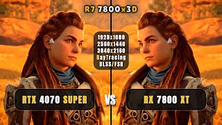 RTX 4070 Super vs RX 7800 XT  Ultimate Comparison  1080P 1440P 4k RT  DLSSFSR  ft 7800x3D [upl. by Lello211]