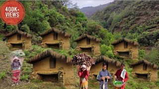 Mountain village life in Nepal Primitive technology Survival life Rural village kitchen [upl. by Nuhsyar]