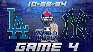 102924 Los Angeles Dodgers vs New York Yankees World Series Game 4 Game Audio  MLB Cast amp Chat [upl. by Notecnirp]