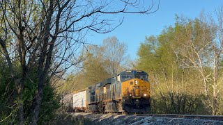 CSX ET44AH 3452 w K5H Leads Manifest M54204 on 4624 [upl. by Eastlake]