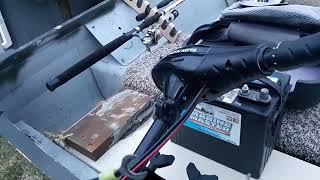 how to hook a trolling motor up to your battery and john boat [upl. by Sosna]