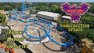 Busch Gardens Tampa Bay Phoenix Rising Roller Coaster Construction Update 41024 LAYOUT COMPLETE [upl. by Lyrej]