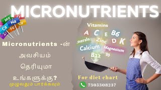 உங்கள் உணவில் micronutrients உள்ளதா tamil vitamins minerals organicacids [upl. by Kele]