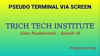 Pseudo terminal tty via Screen command  Linux Fundamentals  Episode 10 [upl. by Ailuj280]