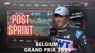 Pierre Gasly POST SPRINT INTERVIEW  3RD PLACE IN SPA SPRINT • Belgium Grand Prix 2023 [upl. by Atikahc]