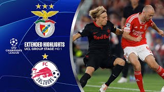 Benfica vs Salzburg Extended Highlights  UCL Group Stage MD 1  CBS Sports Golazo [upl. by Jodee]