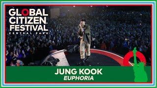 Singer Jung Kook Performs BTS Song ‘Euphoria’  Global Citizen Festival 2023 [upl. by Ornie]